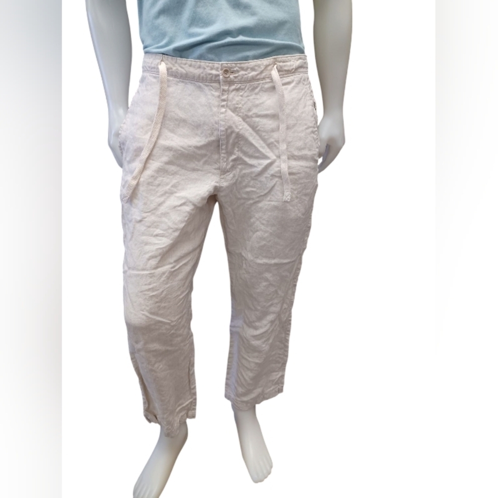 Tasso Elba 100% Linen EUC Trousers Size 36